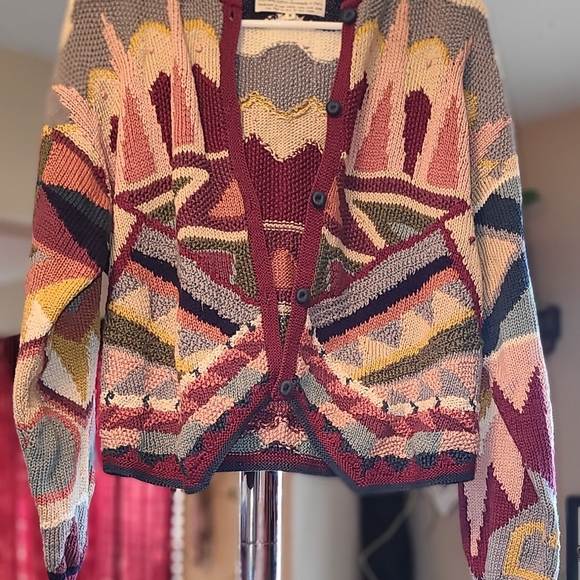 Vintage Purivian Connection 100% Cotton Sweater - Picture 2 of 6